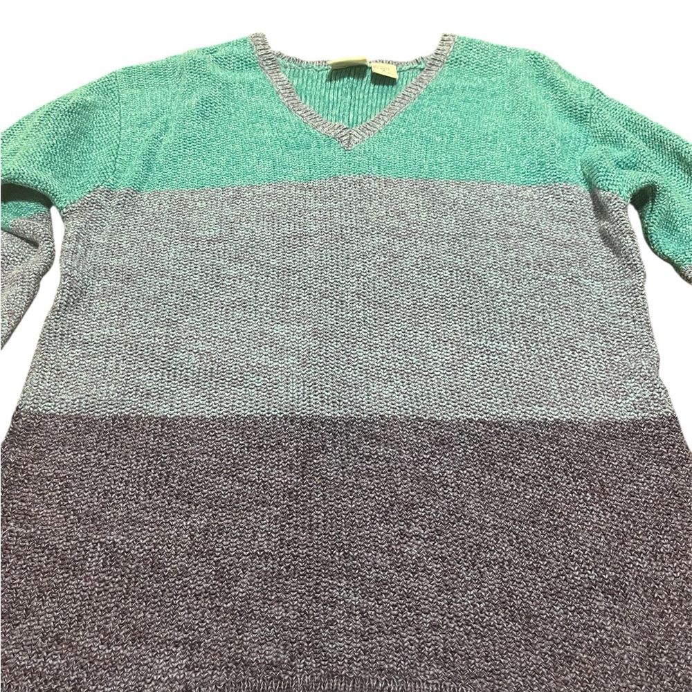 Field Gear Women’s V-Neck Multi Color Pull Over Sweater